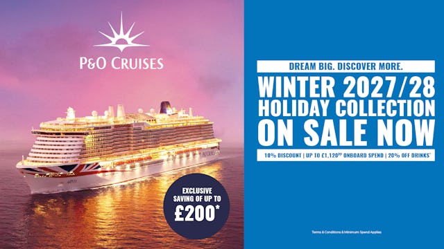 P&O Cruises Winter 2027/28 on sale now