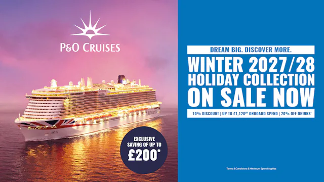 P&O Cruises Winter 2027/28 on sale now